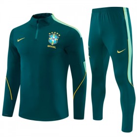 Brasile Felpe da Allenamento 2026-27 Quarto-Zip Verde
