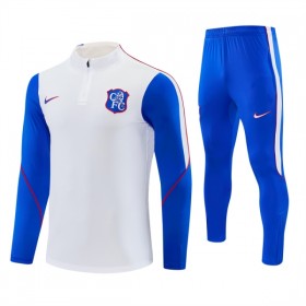 Chelsea Felpe da Allenamento 2026-27 Quarto-Zip Bianca
