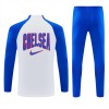 Chelsea Felpe da Allenamento 2026-27 Quarto-Zip Bianca