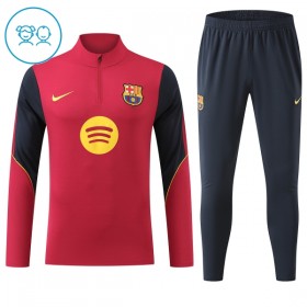 FC Barcelona Bambino Felpe da Allenamento 2026-27 Quarto-Zip Rossa