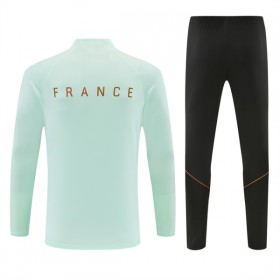 Francia Felpe da Allenamento 2026-27 Quarto-Zip Bianca