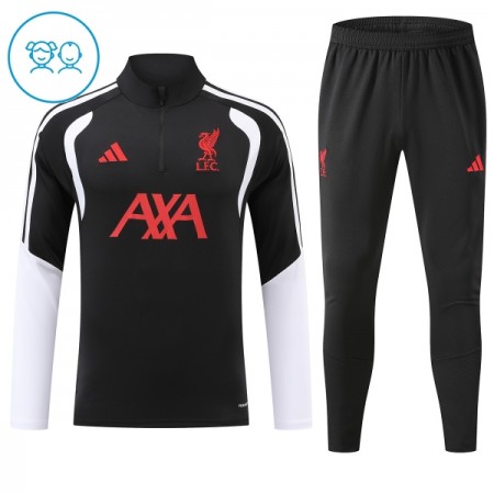 Liverpool Bambino Felpe da Allenamento 2026-27 Quarto-Zip Nera Liverpool Bambino Felpe da Allenamento 2026-27 Quarto-Zip Nera