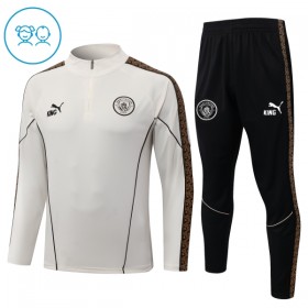 Manchester City Bambino Felpe da Allenamento 2026-27 Quarto-Zip Grigia