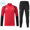 Manchester United Bambino Felpe da Allenamento 2026-27 Quarto-Zip Rossa Manchester United Bambino Felpe da Allenamento 2026-27 Quarto-Zip Rossa