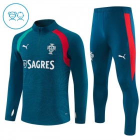 Portogallo Bambino Felpe da Allenamento 2026-27 Quarto-Zip Blu