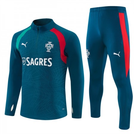 Portogallo Felpe da Allenamento 2026-27 Quarto-Zip Blu Portogallo Felpe da Allenamento 2026-27 Quarto-Zip Blu