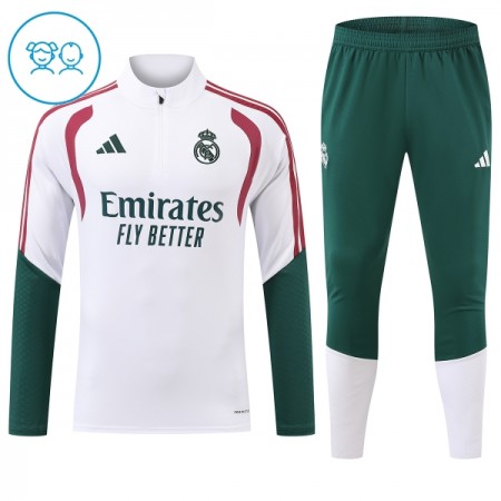 Real Madrid Bambino Felpe da Allenamento 2026-27 Quarto-Zip Bianca Real Madrid Bambino Felpe da Allenamento 2026-27 Quarto-Zip Bianca