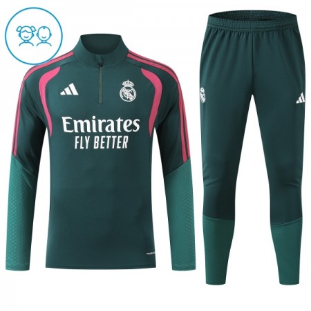 Real Madrid Bambino Felpe da Allenamento 2026-27 Quarto-Zip Verde Real Madrid Bambino Felpe da Allenamento 2026-27 Quarto-Zip Verde