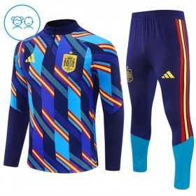 Spagna Bambino Felpe da Allenamento 2026-27 Quarto-Zip Blu