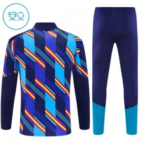 Spagna Bambino Felpe da Allenamento 2026-27 Quarto-Zip Blu